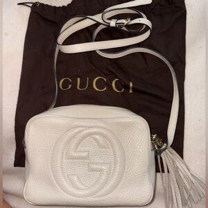 Authentic Ivory Gucci Soho Crossbody Bag